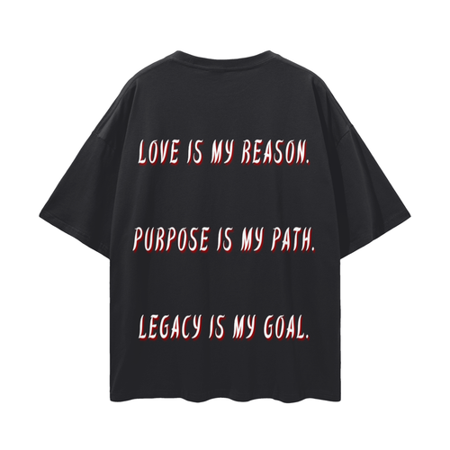 streetwear,oversized tee,4L ,unisex,tops,black,black tee